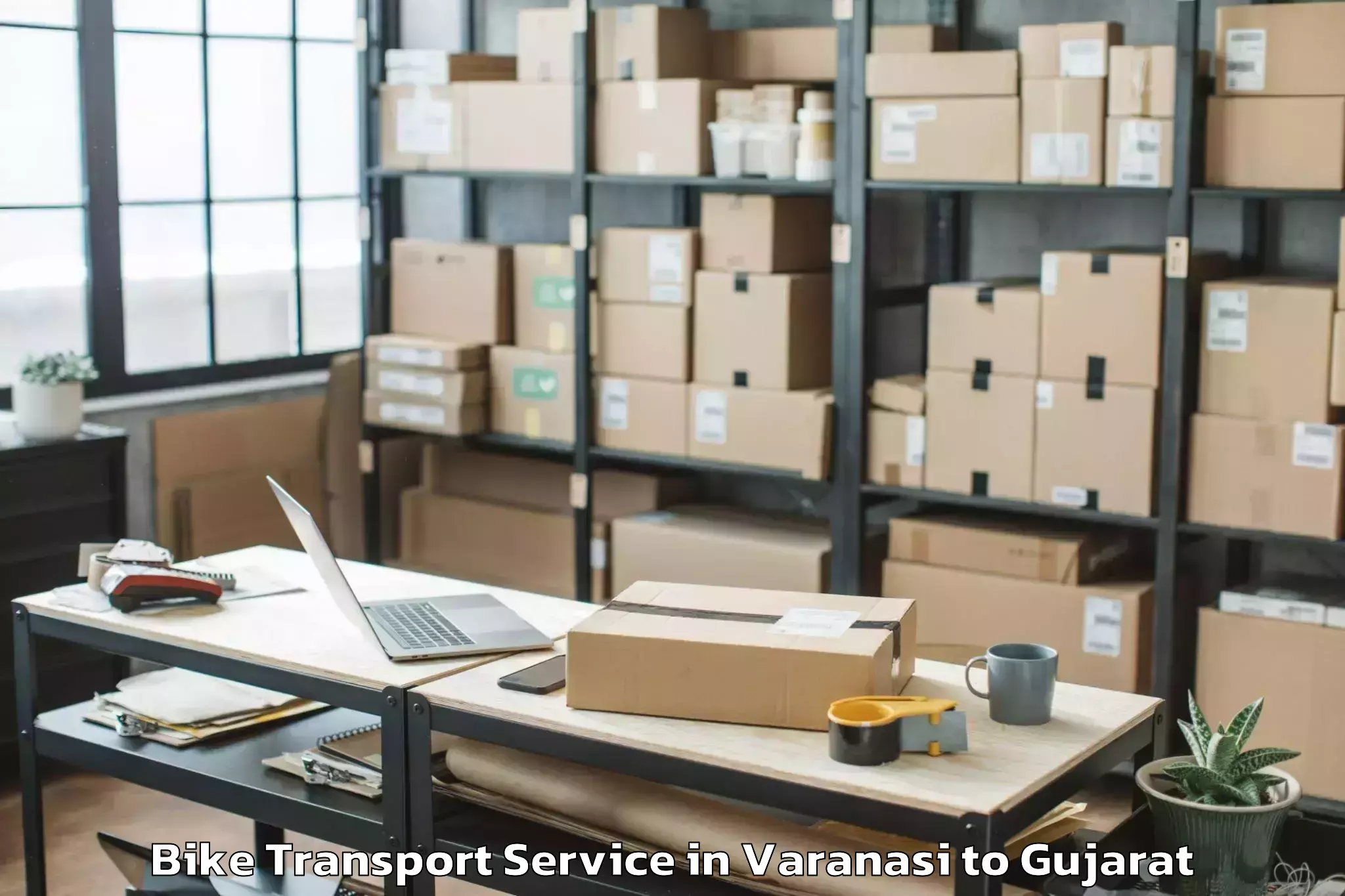 Quality Varanasi to Garbada Bike Transport